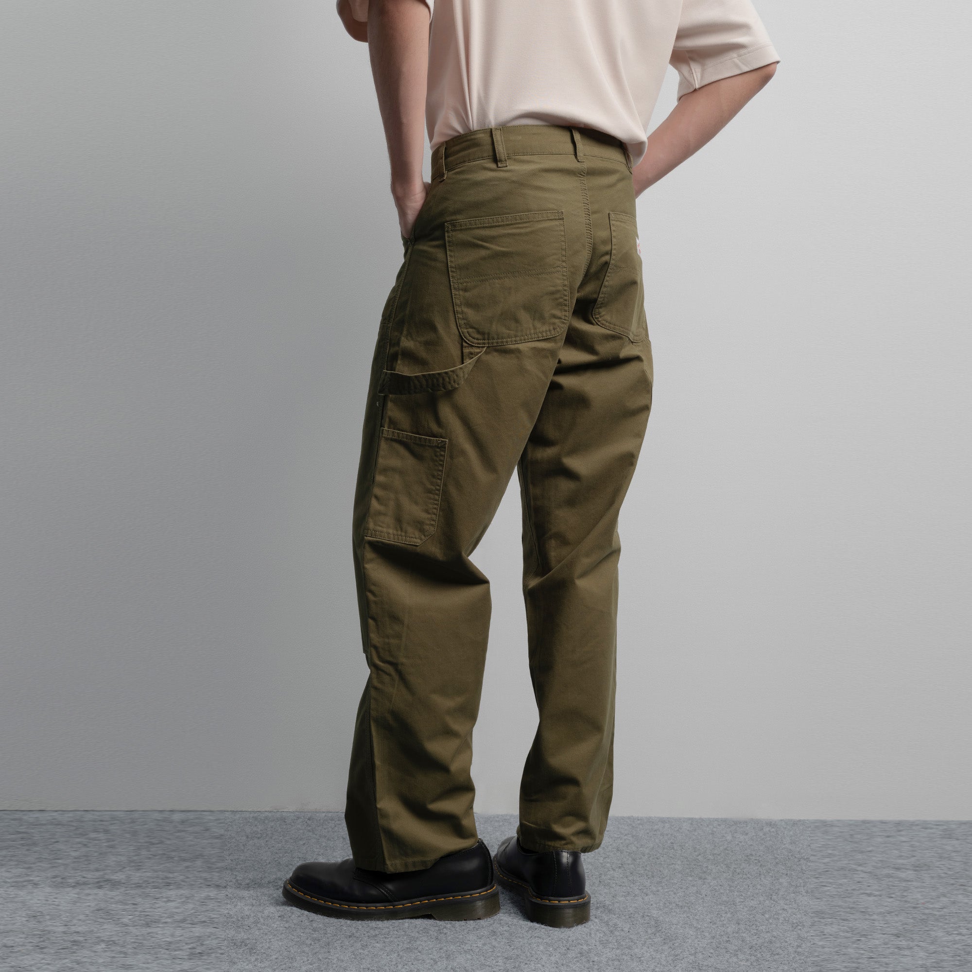 Lee Cooper Long Double Knee Pants Olive