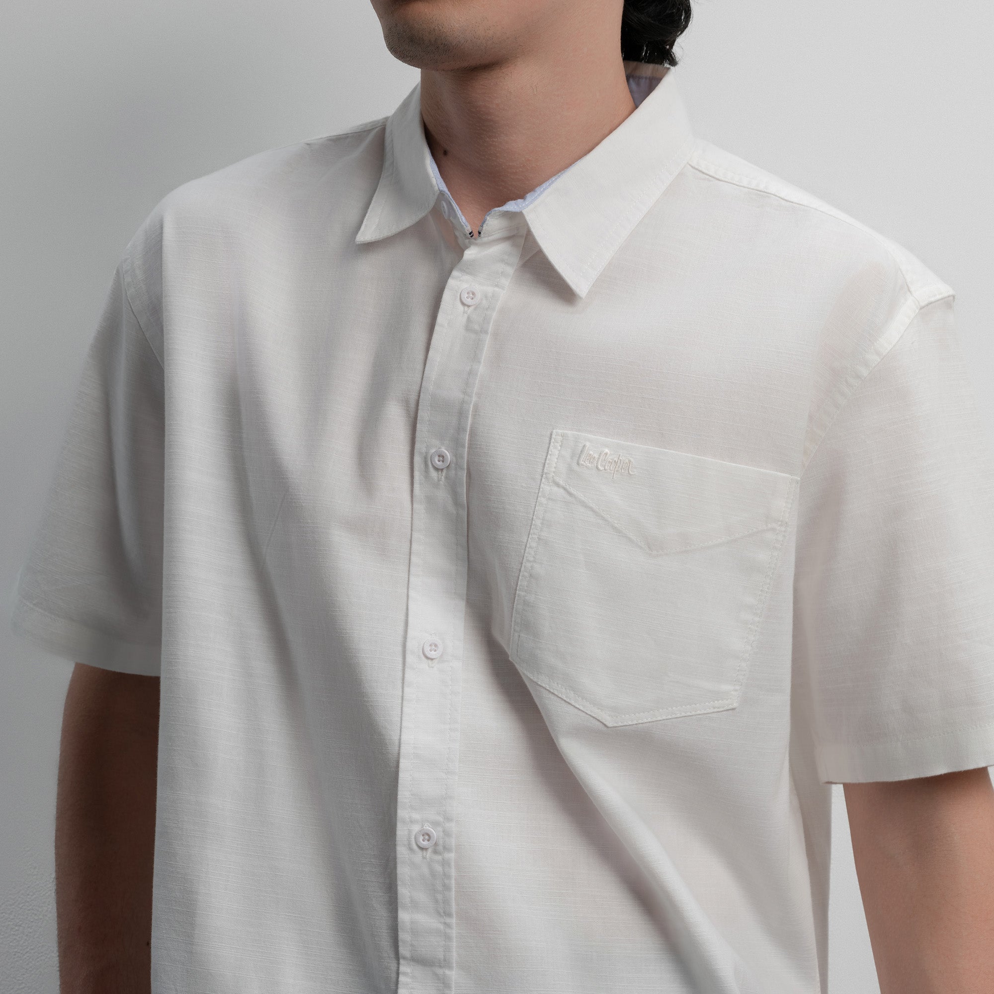 Lee Cooper Short Shirt Marlow White