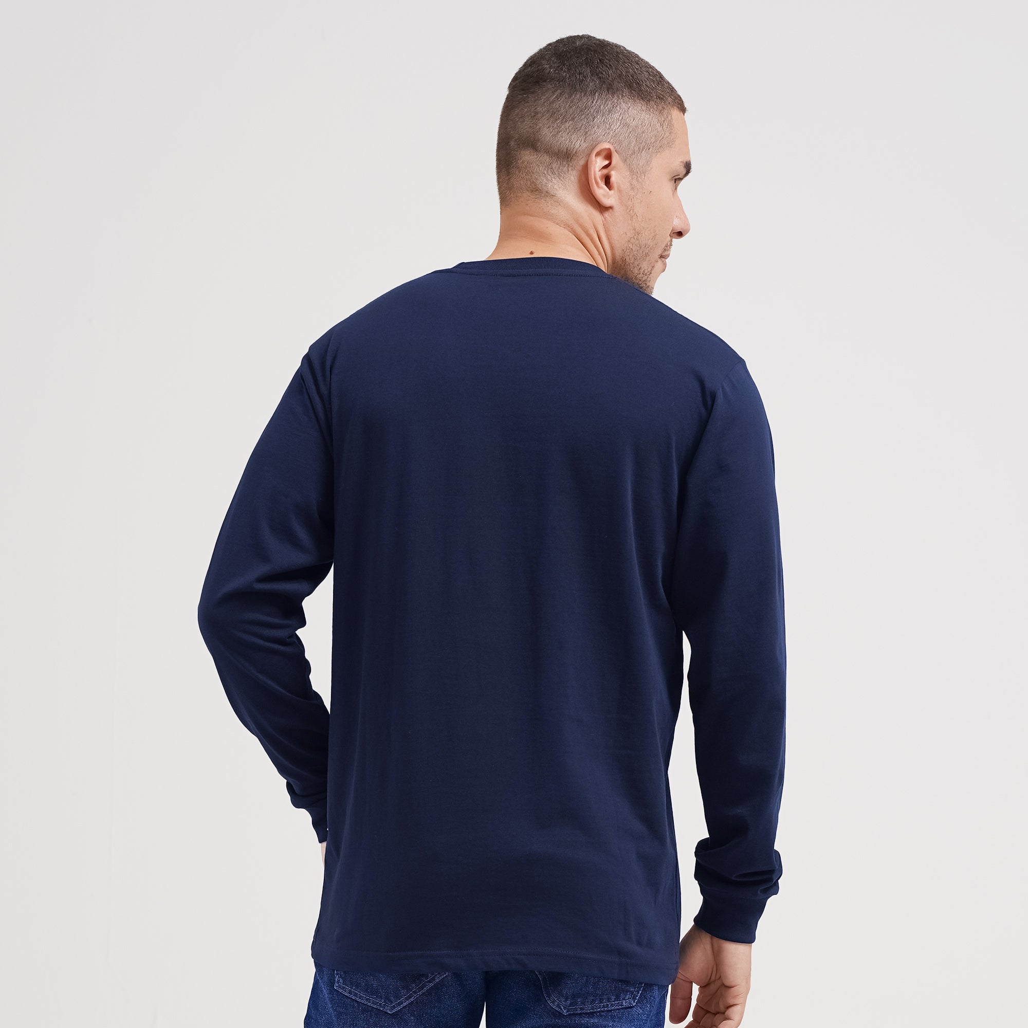 Lee Cooper Long Sleeve Label Logo Long Navy