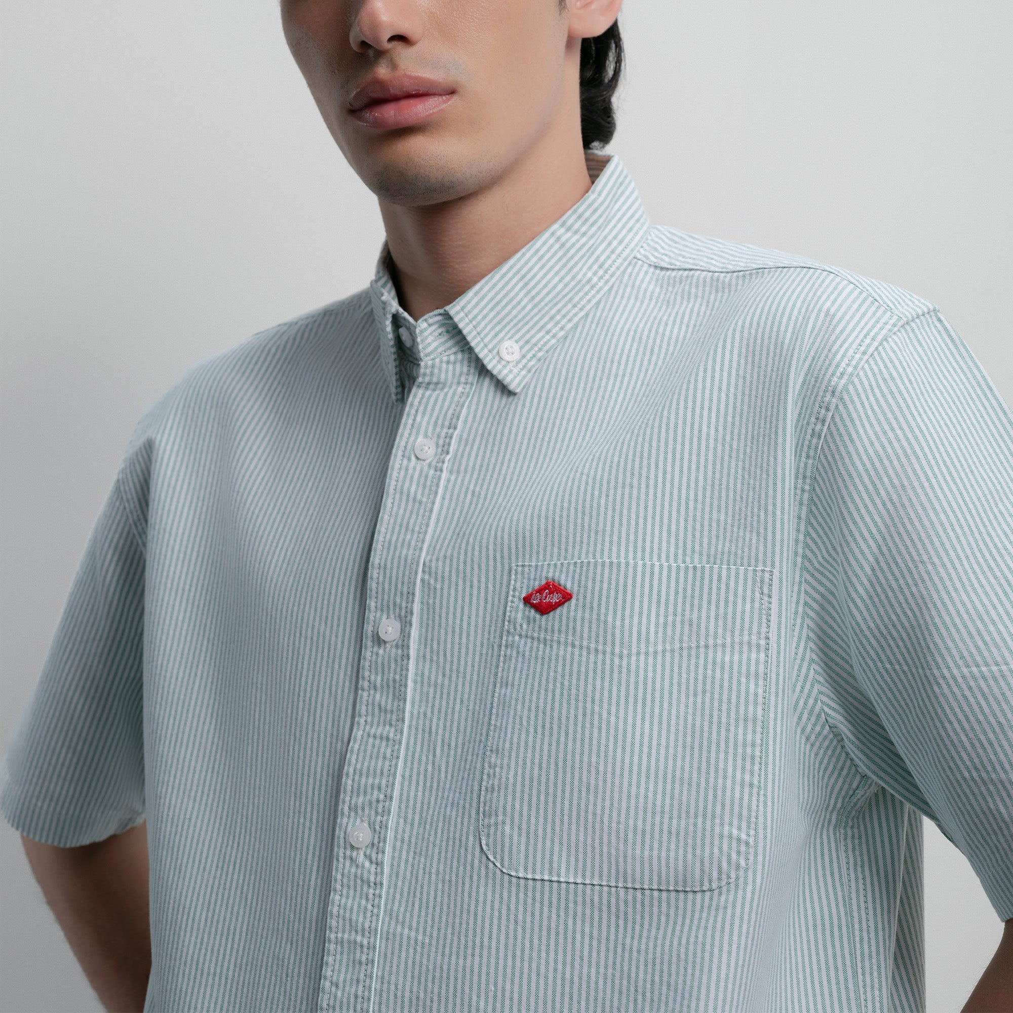 Lee Cooper Short Shirt Osmond Green White