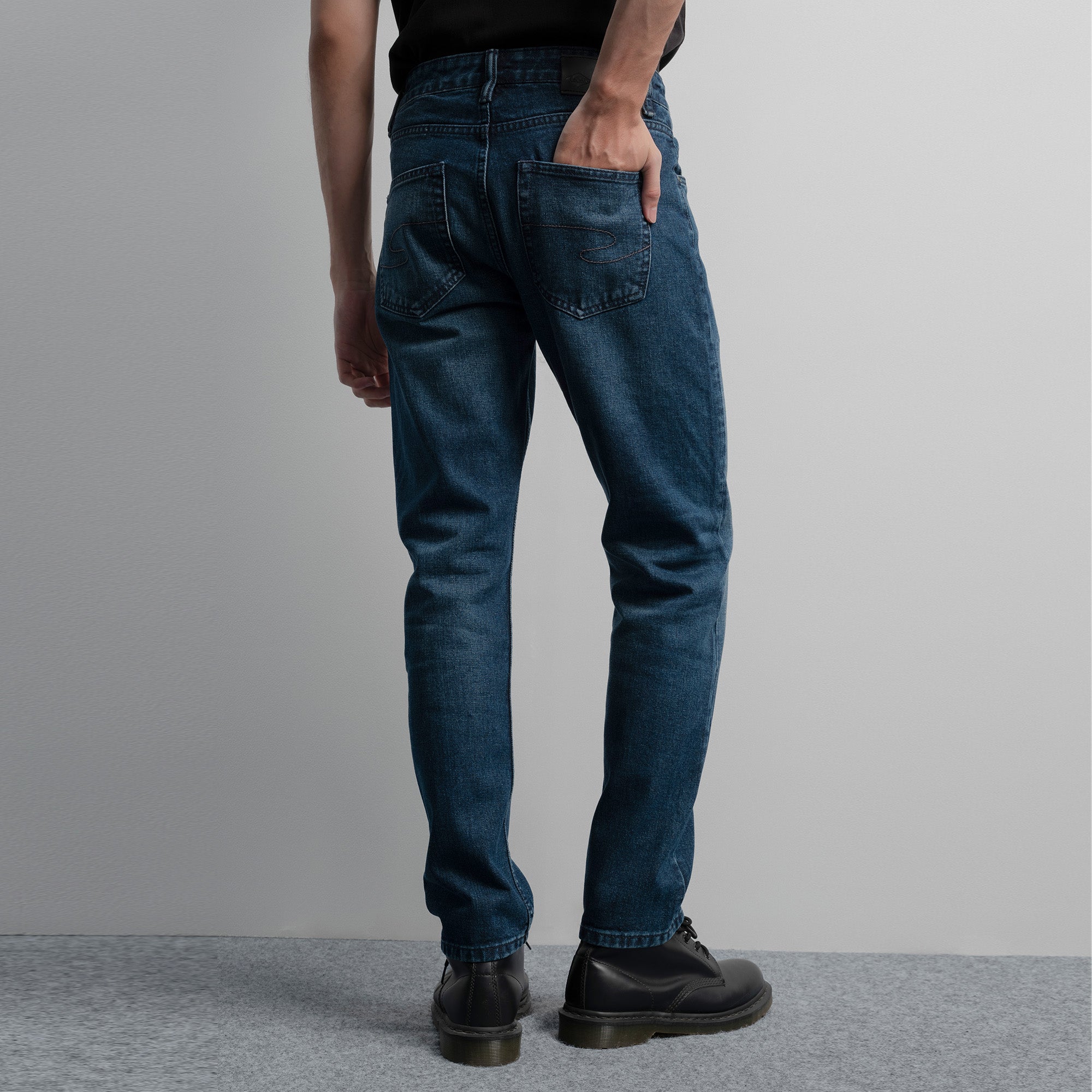 Lee Cooper Tapered Fit Jeans Arthur Worn Dark Blue 24
