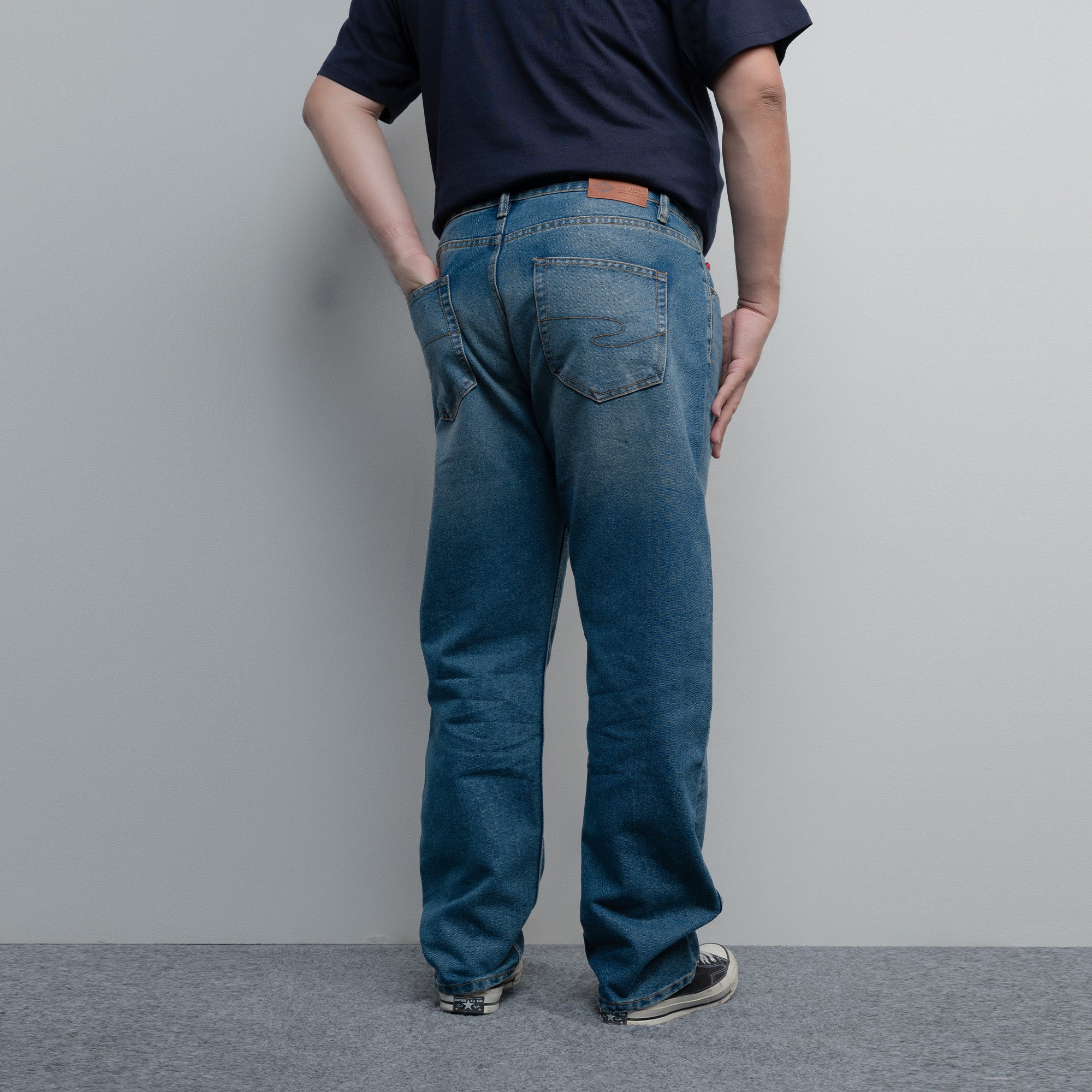 Lee Cooper Tapered Fit Jeans Arthur Worn Medium Blue 23