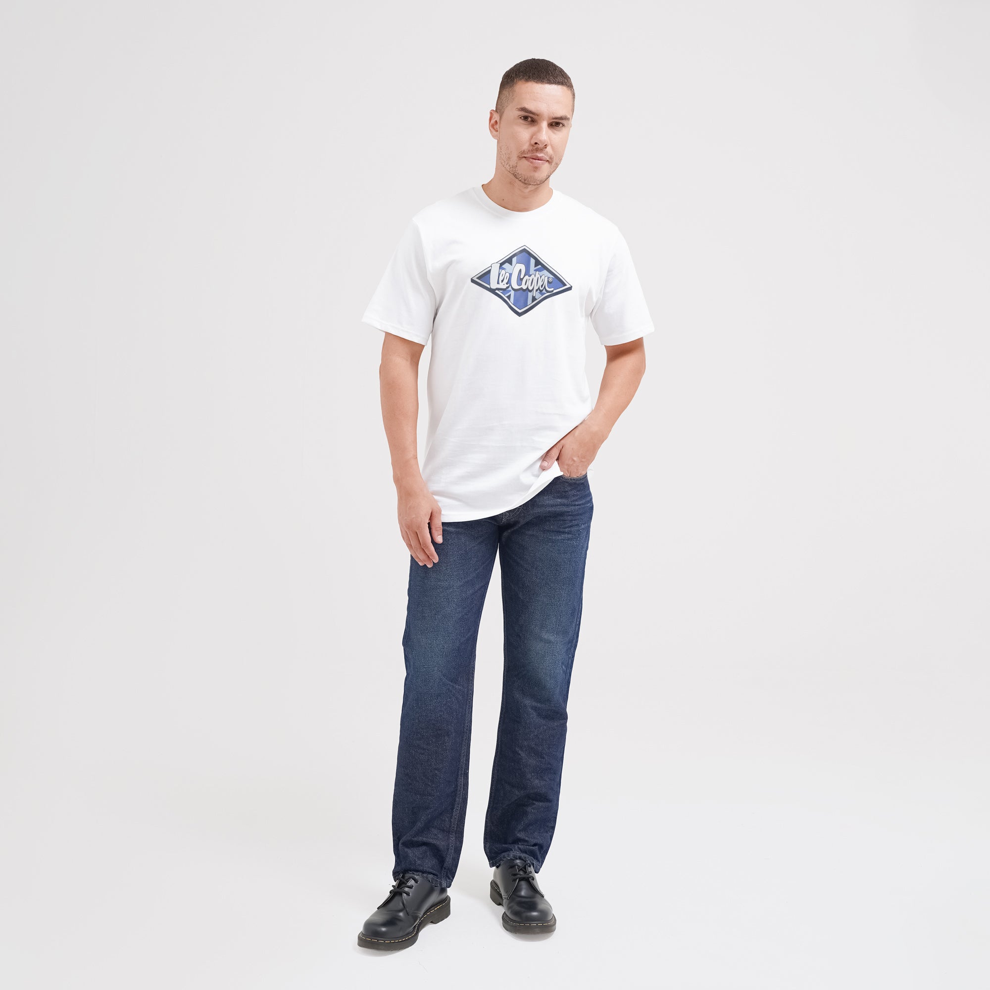 Lee Cooper T-Shirt Denim Goods Union White