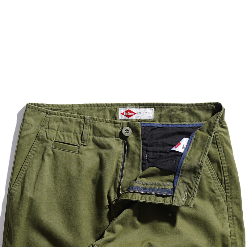 Lee Cooper Straight Fit Long Chino Myles Olive