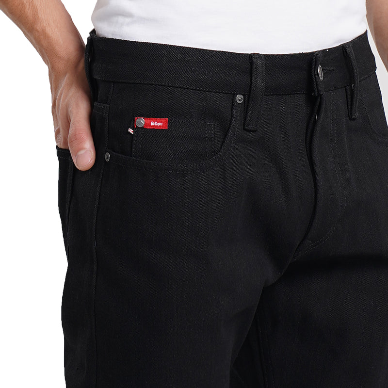 Lee Cooper Tapered Fit Jeans Selvedge Arthur Dry Black