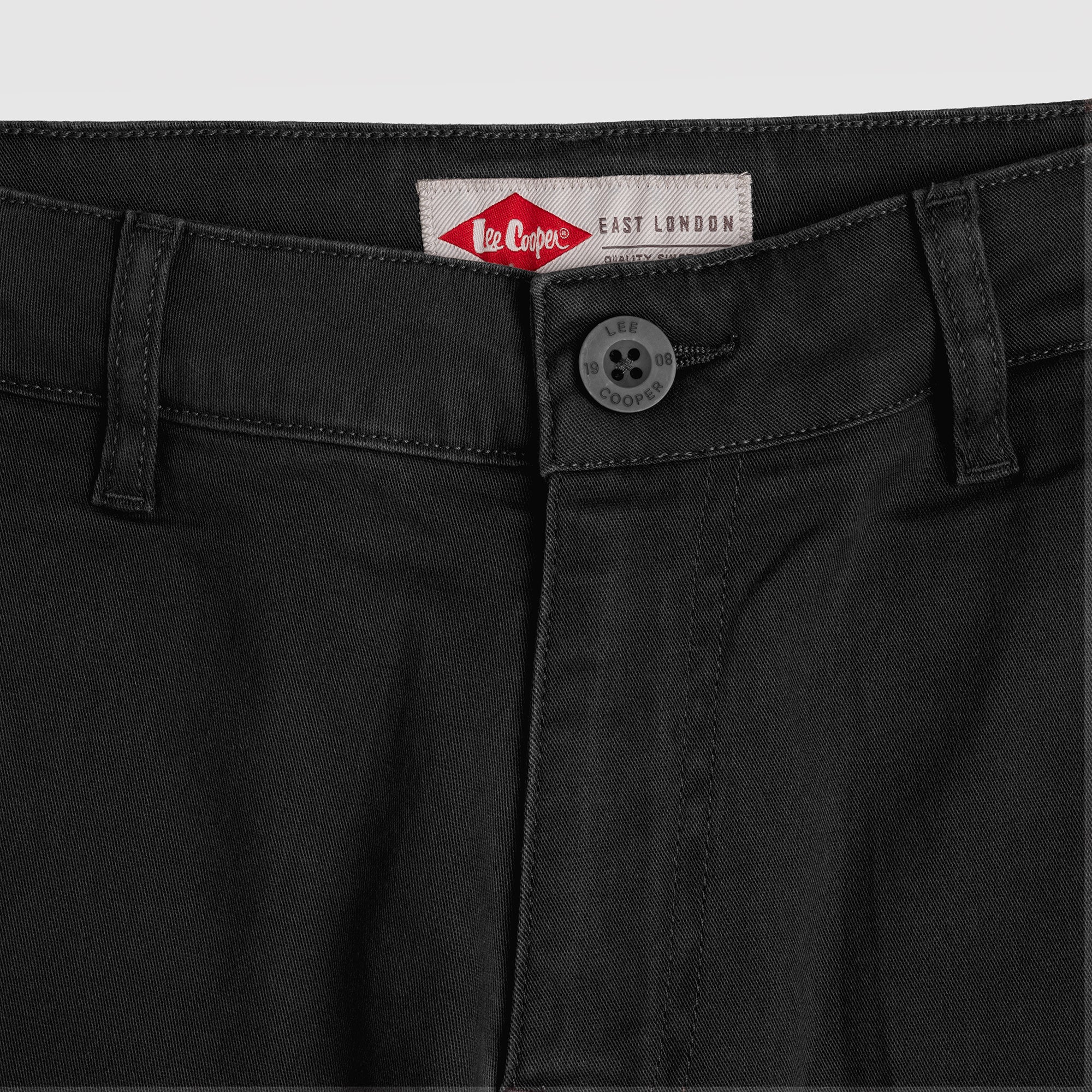 Lee Cooper Slim Fit Long Chino Philips Black