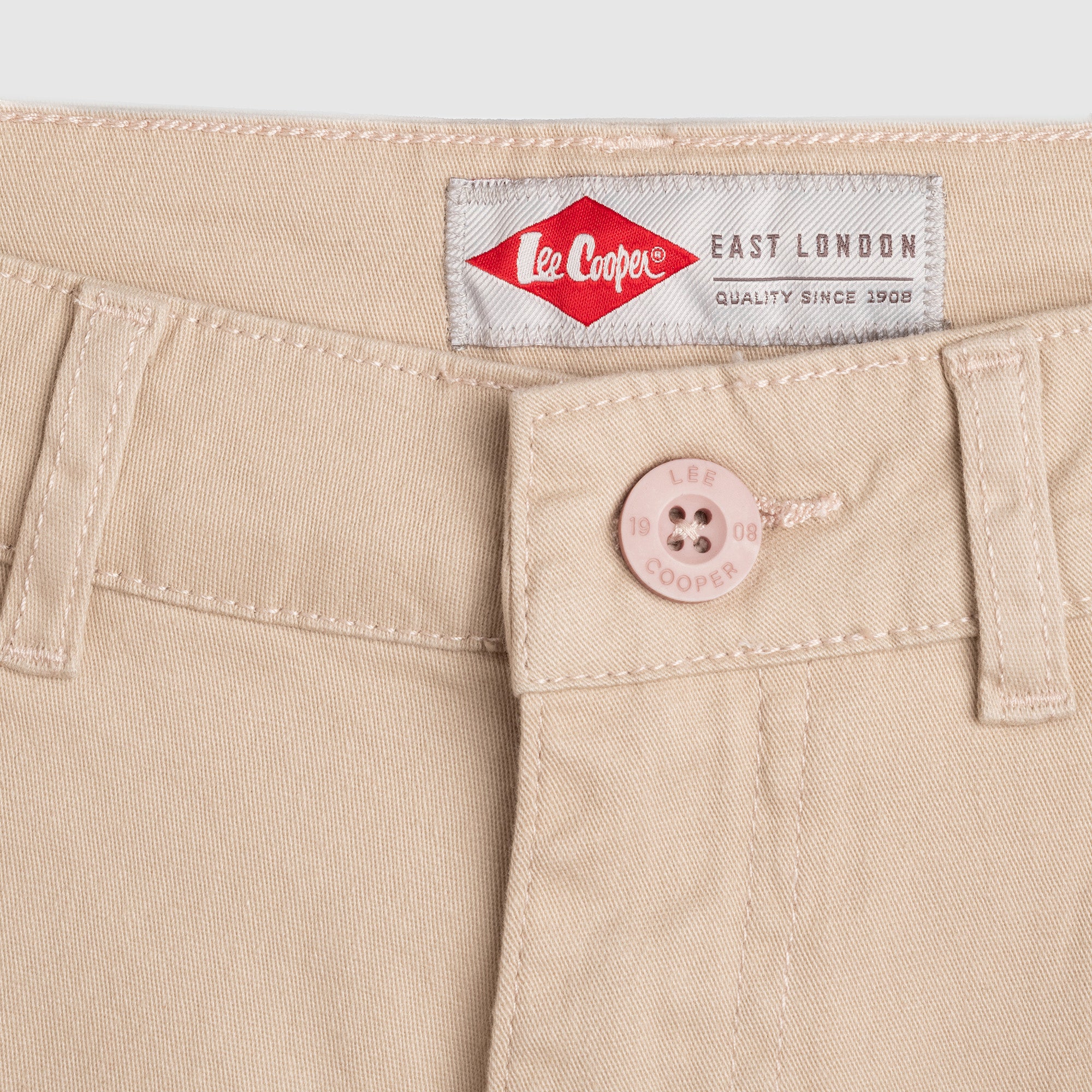 Lee Cooper Slim Fit Long Chino Abe Cream
