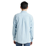 LEE COOPER SHIRT CHAMBRAY CHAD REPAIRED LIGHT BLUE