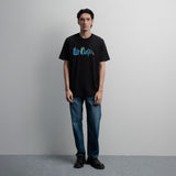 Lee Cooper T-Shirt Acrylic Logotype Black