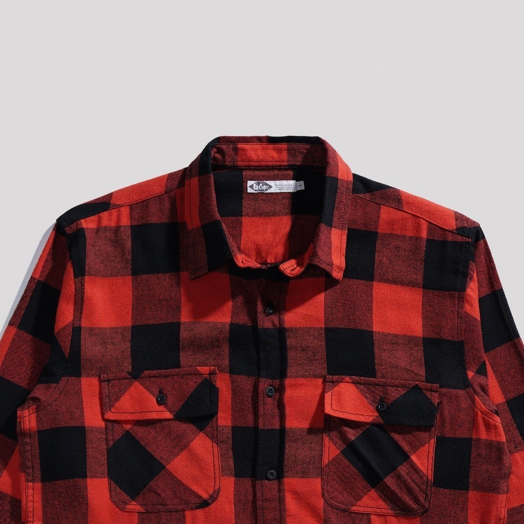 Lee Cooper Flannel Shirt Ethan Red Black