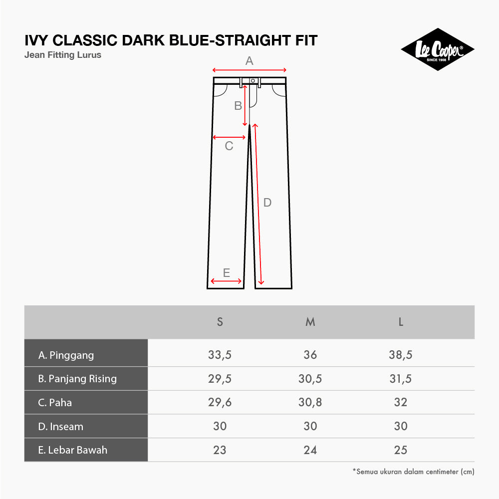 Lee Cooper Women Long Jeans Ivy Classic Dark Blue