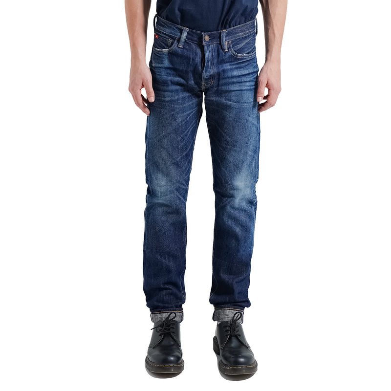 Lee Cooper Jeans Selvedge NON-RAW Arthur Repaired Dark Blue