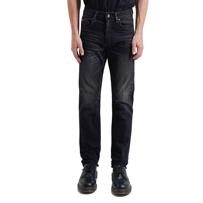 Lee Cooper Tapered Fit Jeans Arthur Worn Black Midnight