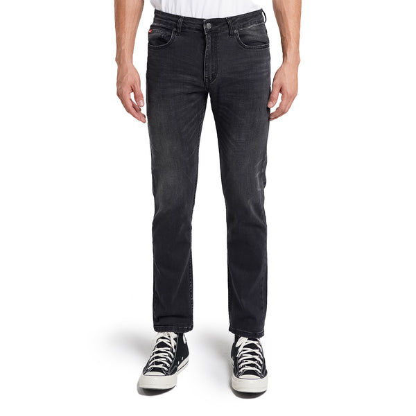 Lee Cooper Tappered Fit Jeans Arthur Worn Dark Black