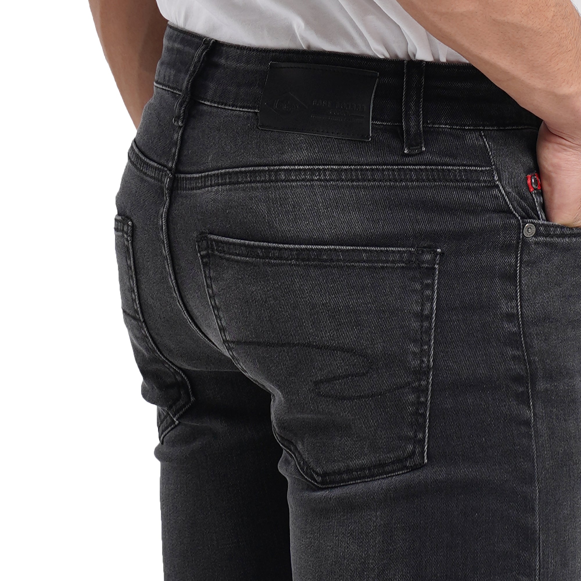 Lee Cooper Tappered Fit Jeans Arthur Worn Dark Black