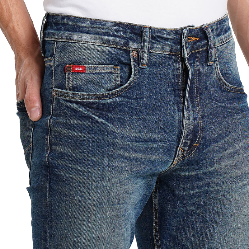 Lee Cooper Tapered Fit Jeans Arthur Worn Dark Blue Deep