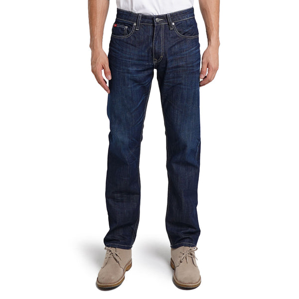 Lee Cooper Tapered Fit Jeans Arthur Worn Dark Blue Night