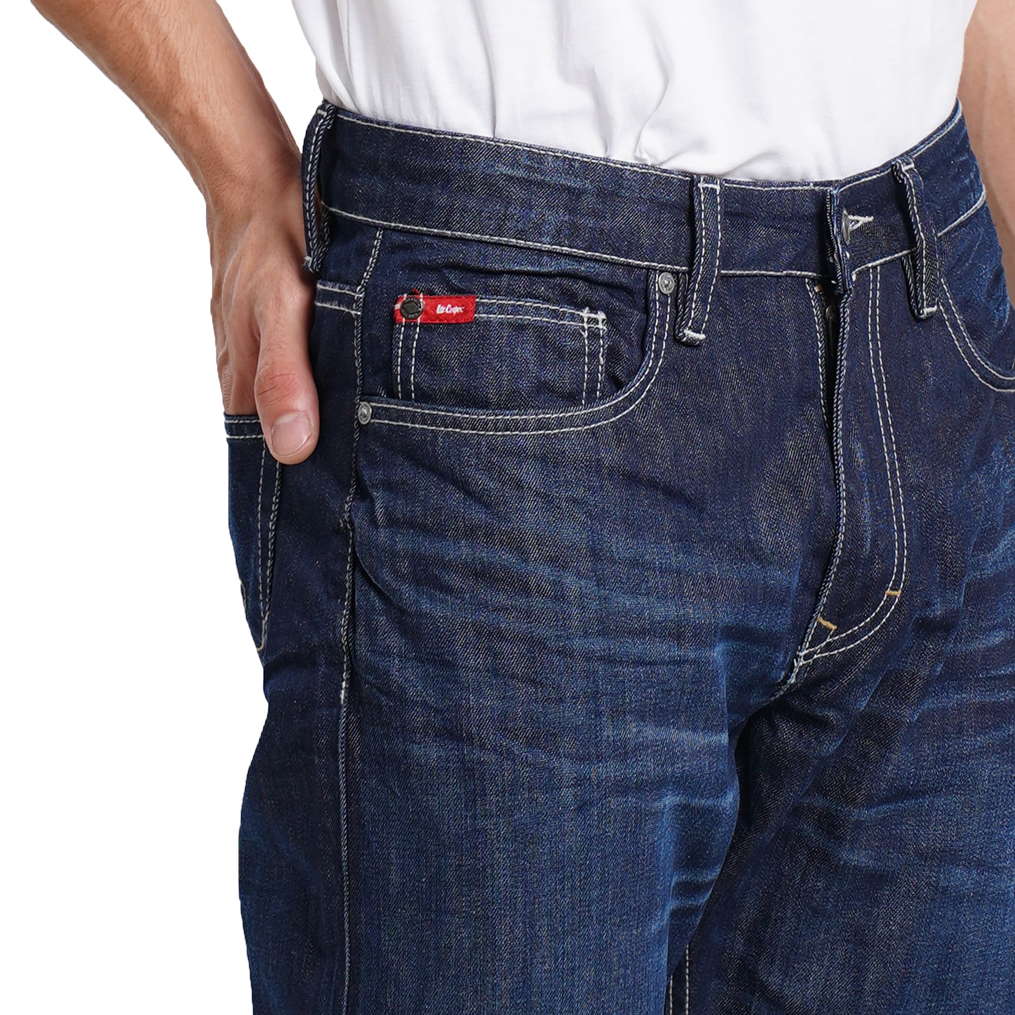 Lee Cooper Tapered Fit Jeans Arthur Worn Dark Blue Night