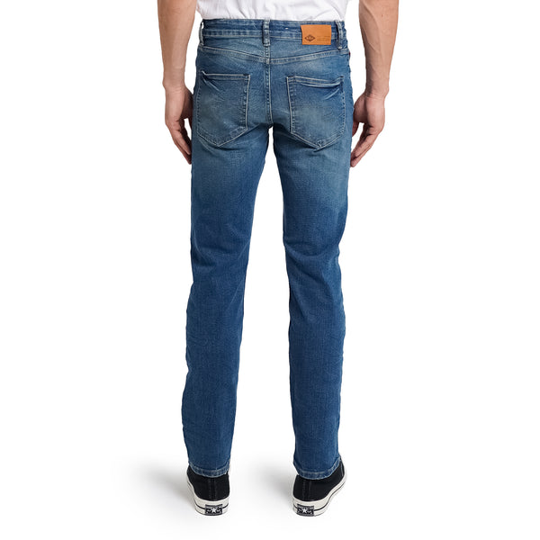 Lee Cooper Tapered Fit Jeans Arthur Worn Medium Blue Ocean