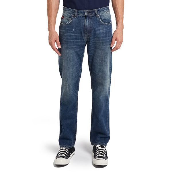 Lee Cooper Harry Ripped Medium Blue