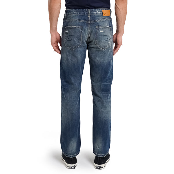 Lee Cooper Harry Ripped Medium Blue