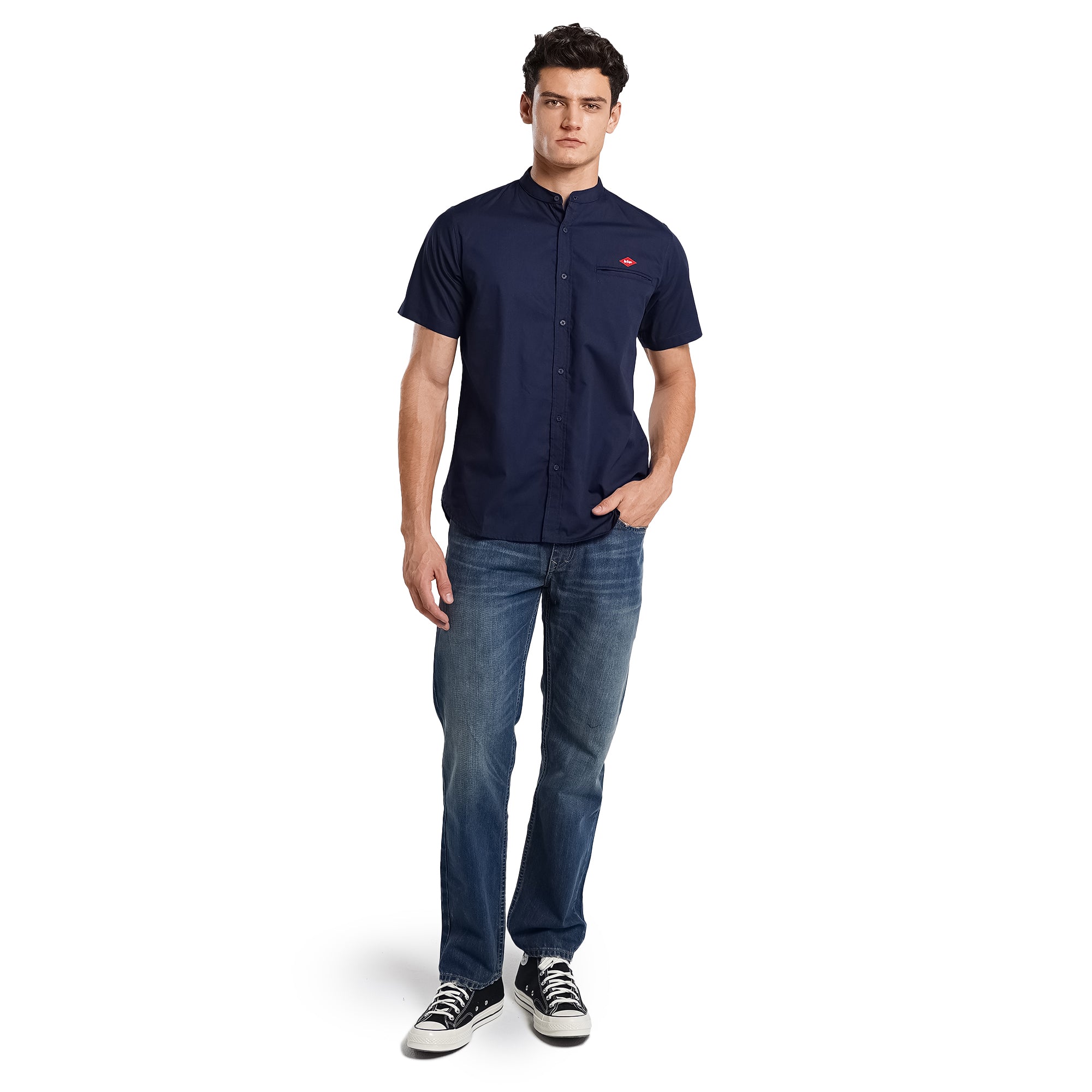 Lee Cooper Harry Ripped Medium Blue