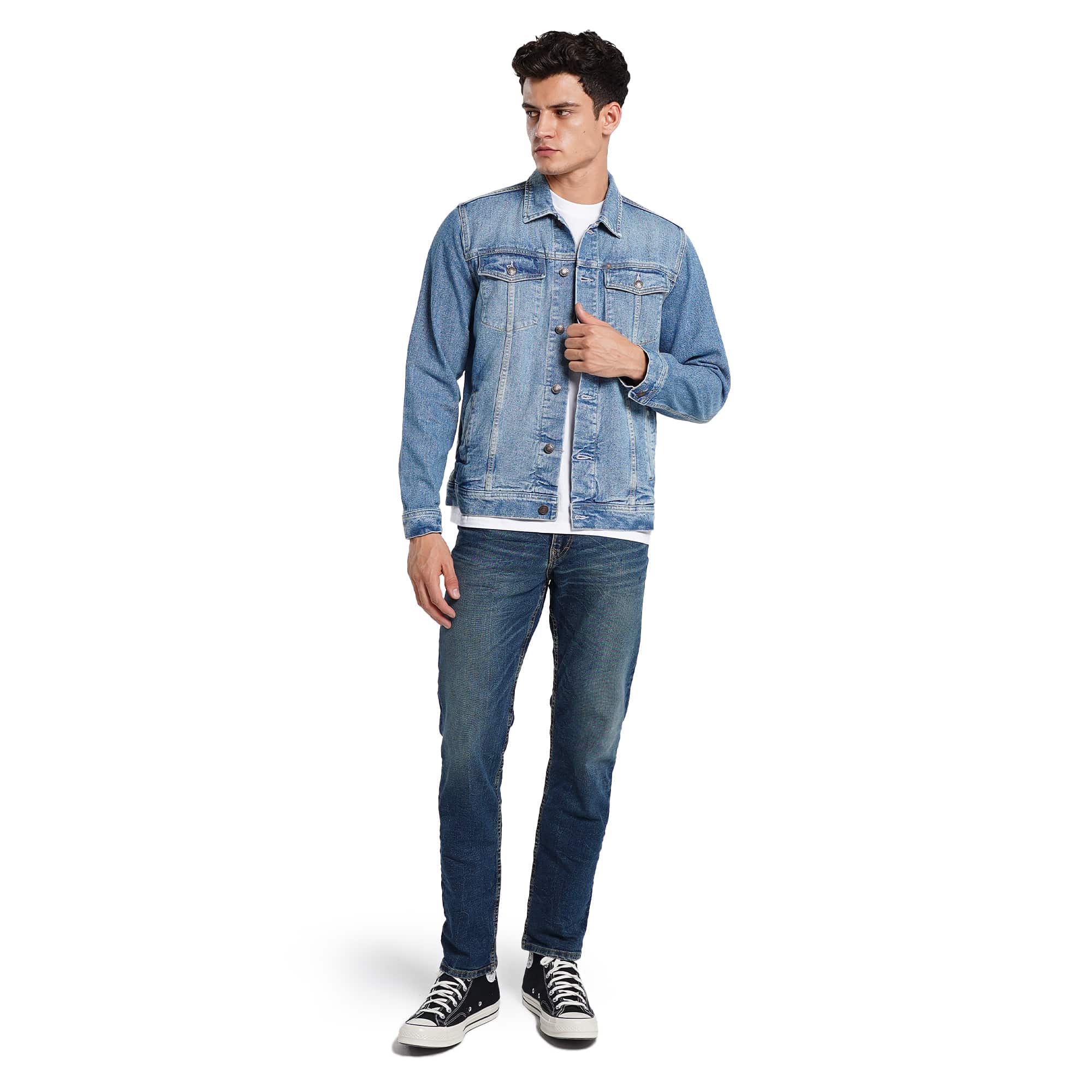 Lee Cooper Jacket Denim Remington Worn Light Blue