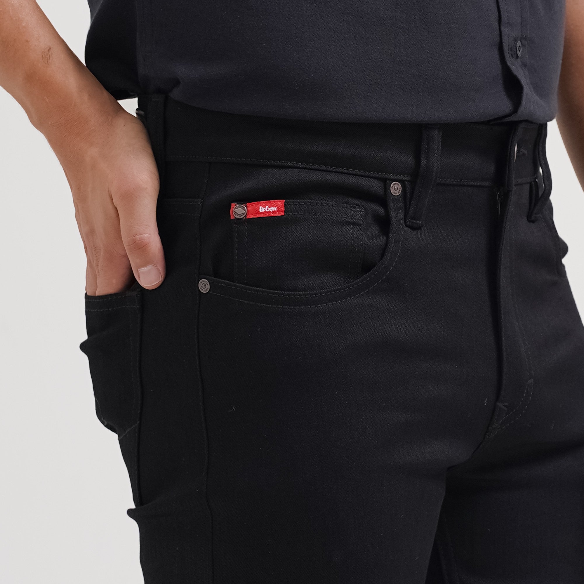 Lee Cooper Slim Fit Jeans Norris Raw Black Deep Ocean
