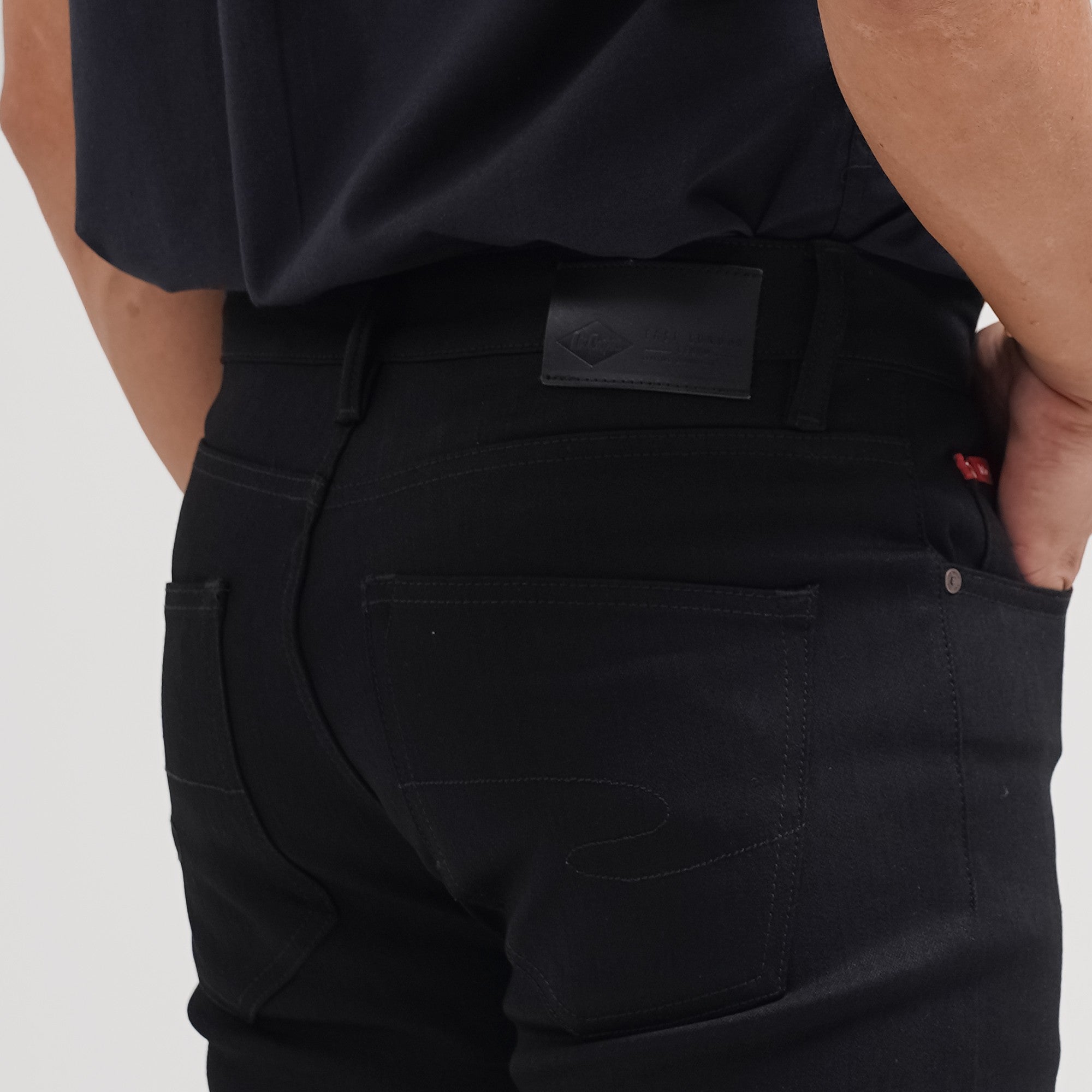 Lee Cooper Slim Fit Jeans Norris Raw Black Deep Ocean