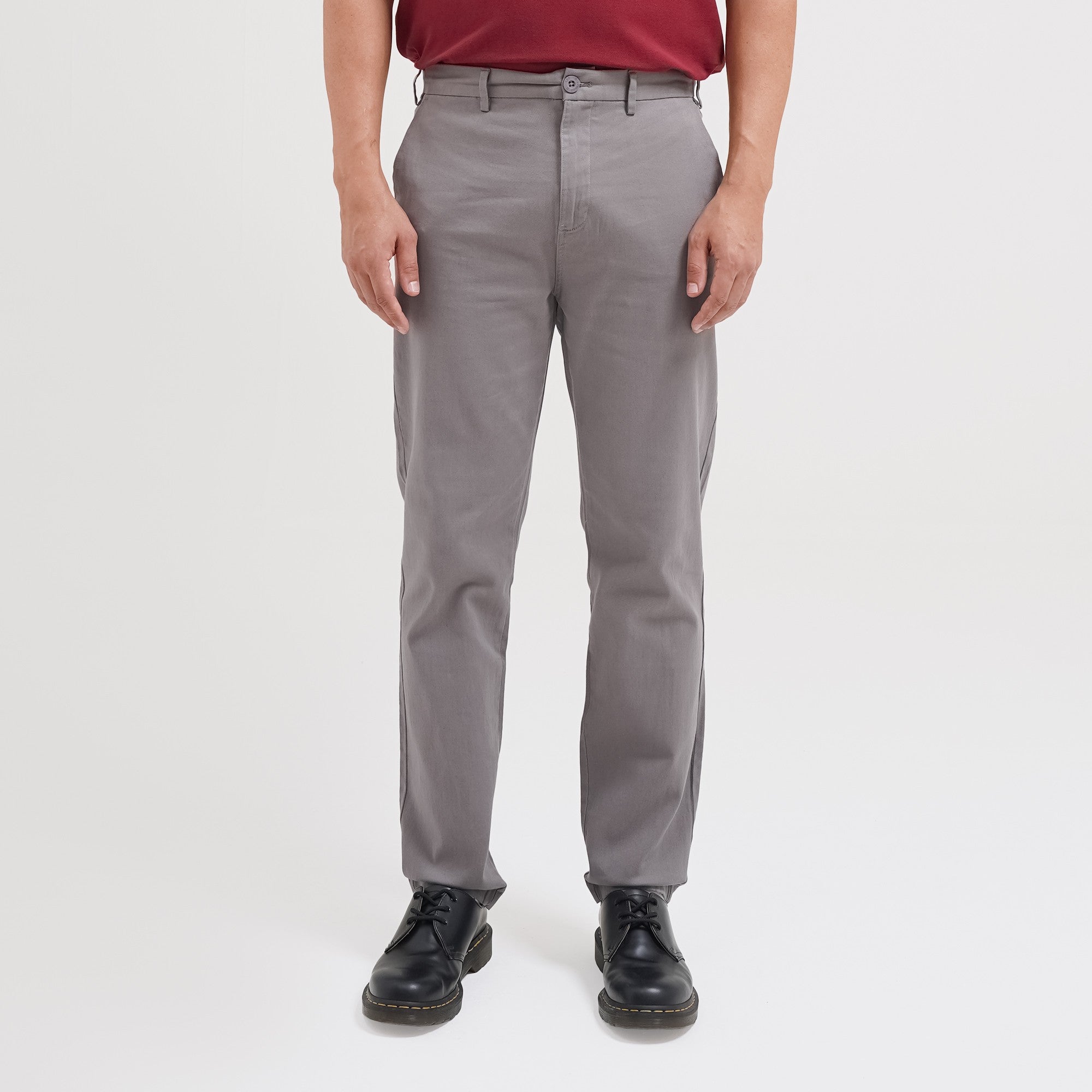 Lee Cooper Slim Fit Long Chino Parry Medium Grey