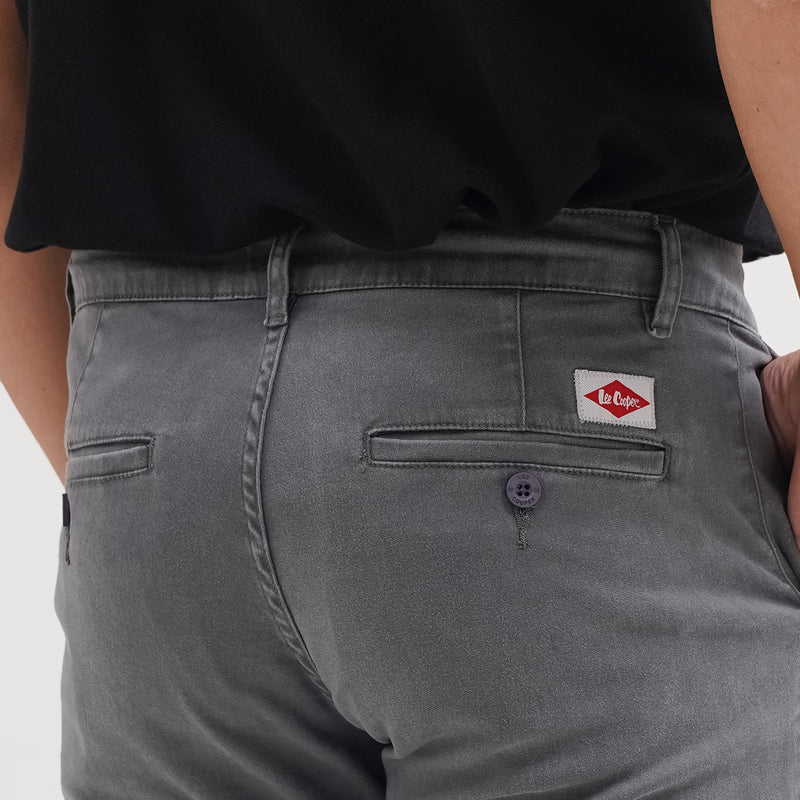 Lee Cooper Slim Fit Long Chino Philips Charcoal