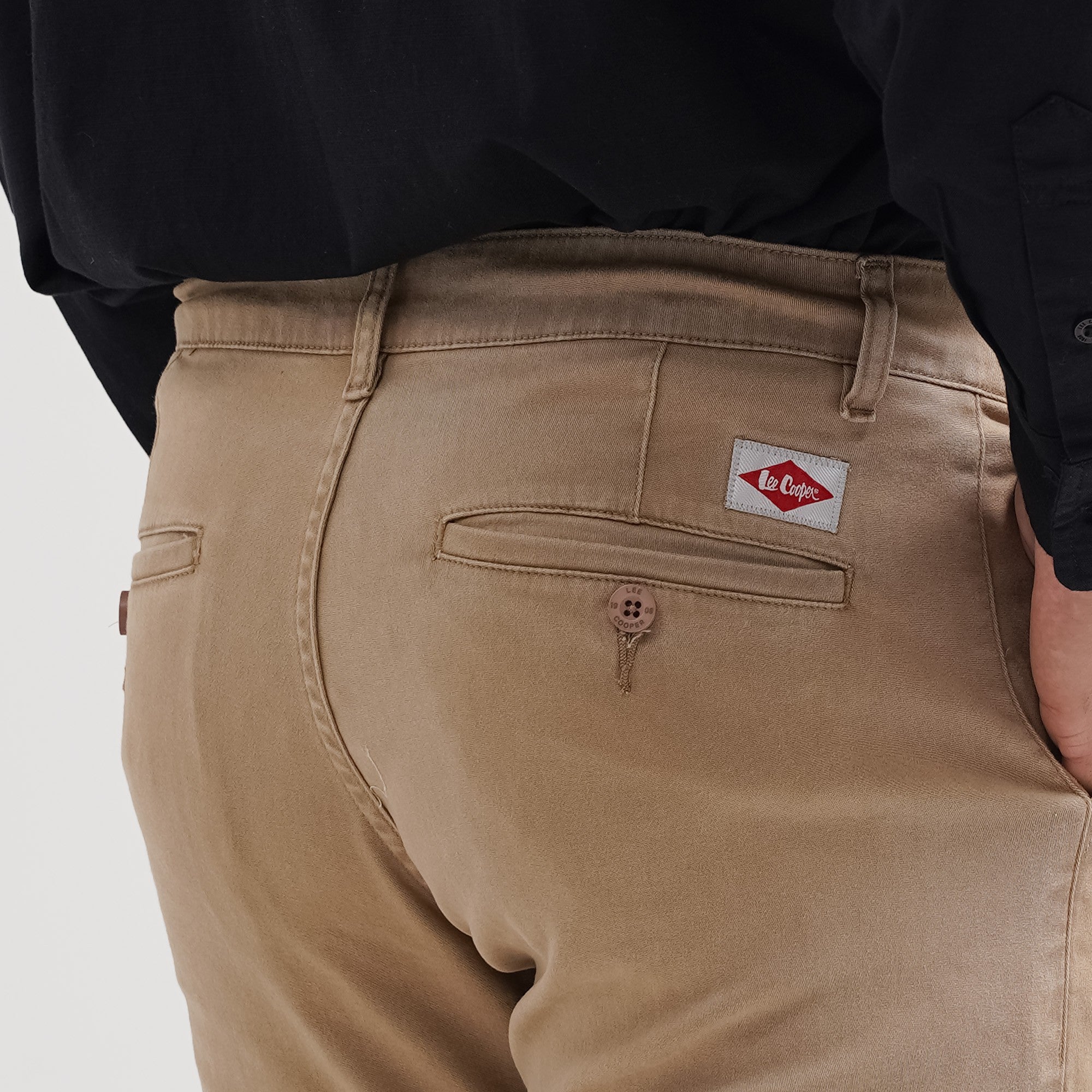 Lee Cooper Slim Fit Long Chino Philips Cream