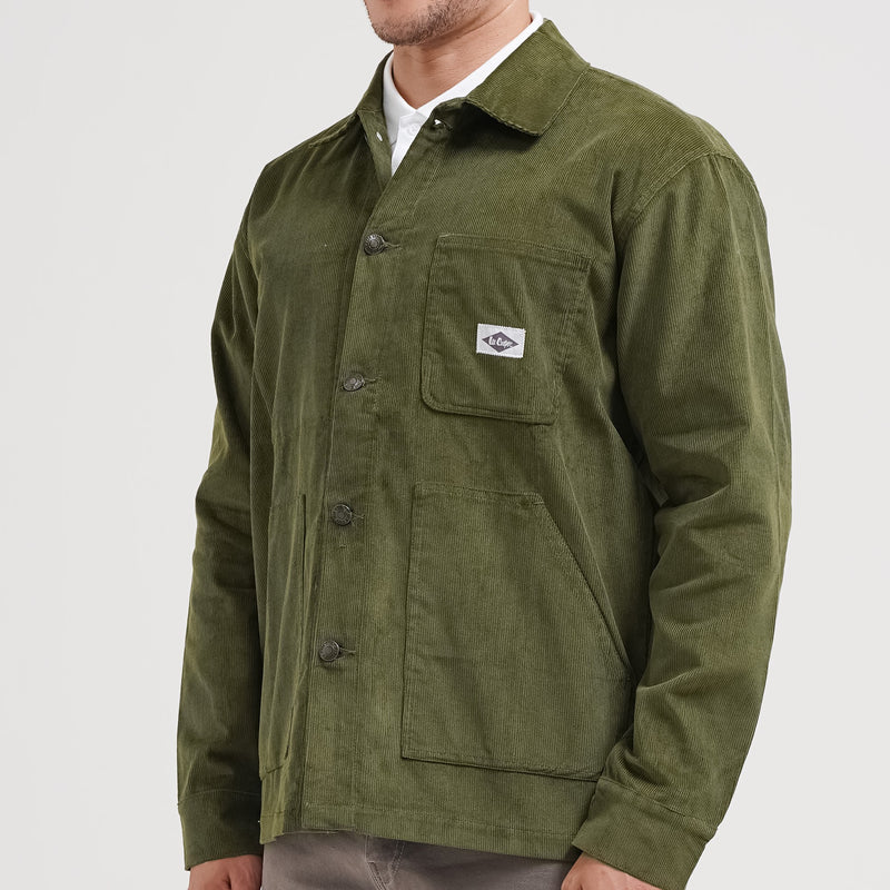 Lee Cooper Jacket Chore Korduroy Olive