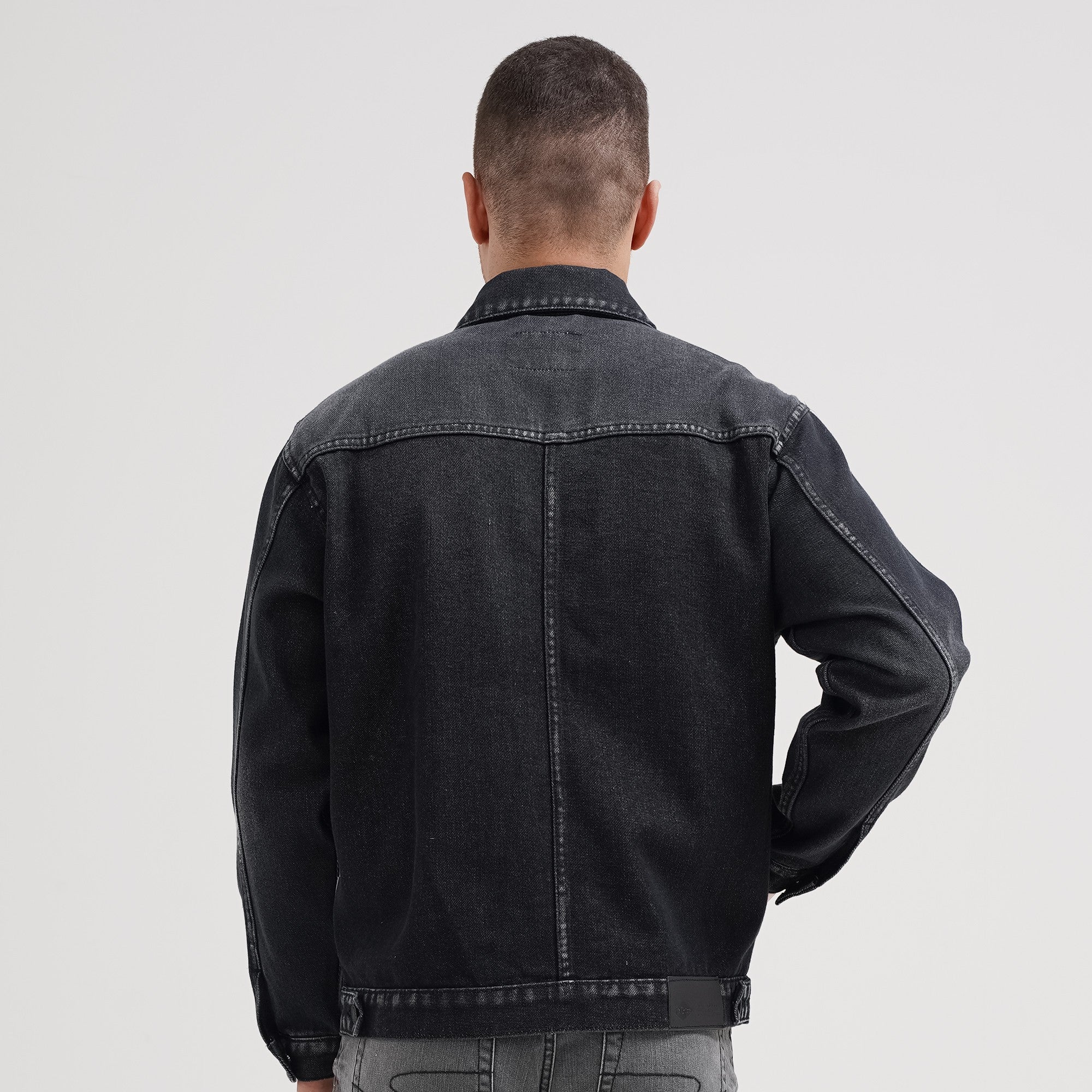 Lee Cooper Long Jacket Hunter Worn Dark Black