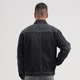 Lee Cooper Long Jacket Hunter Worn Dark Black