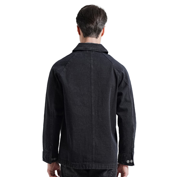 Lee Cooper Long Jacket Knox Rinse Black