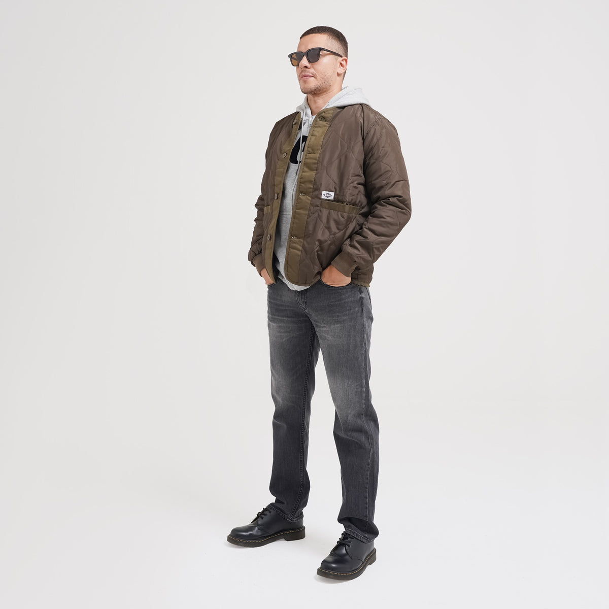 Lee Cooper Long Jacket Linner Olive
