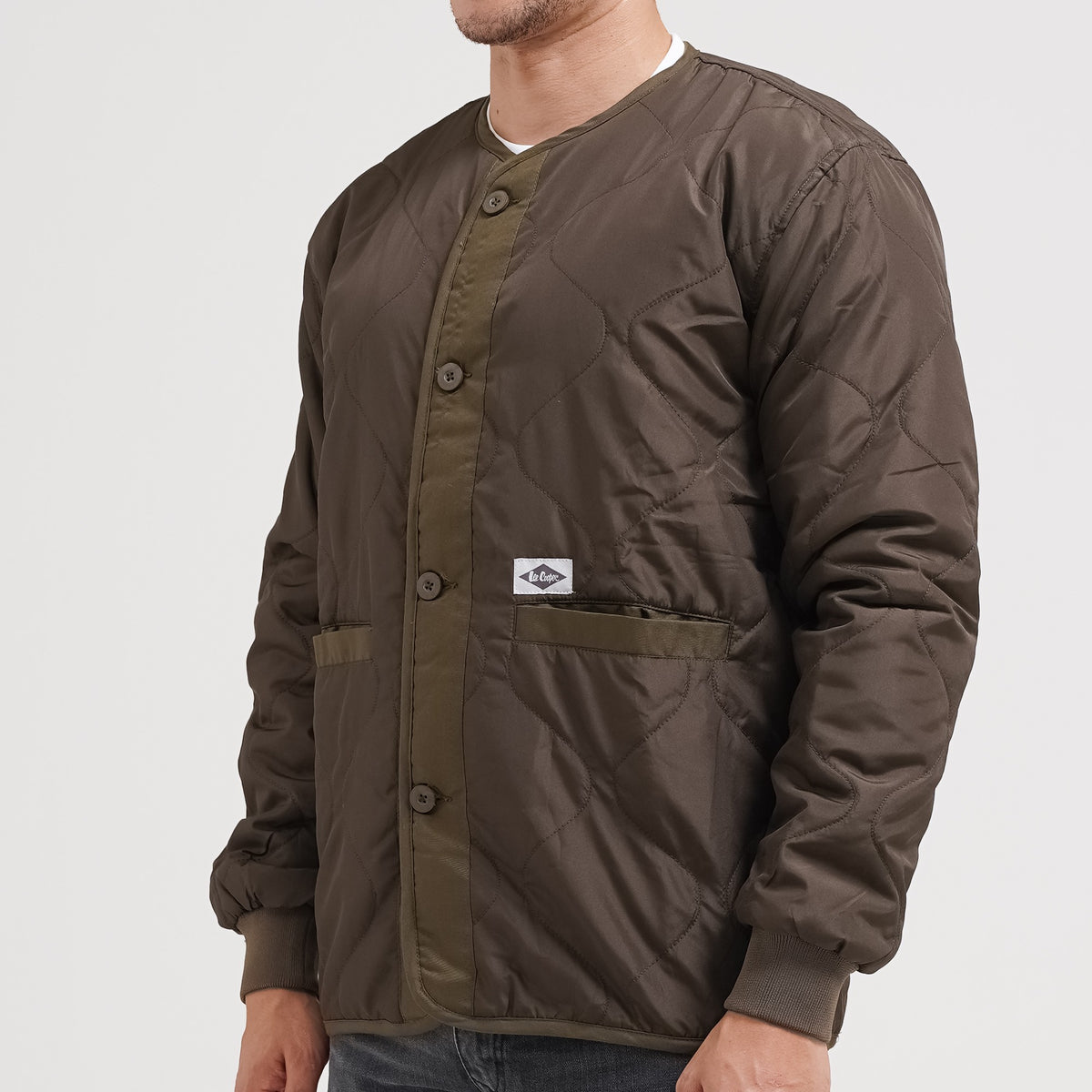 Lee Cooper Long Jacket Linner Olive