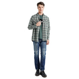 Lee Cooper Long Shirt Flannel Aldred Light Green