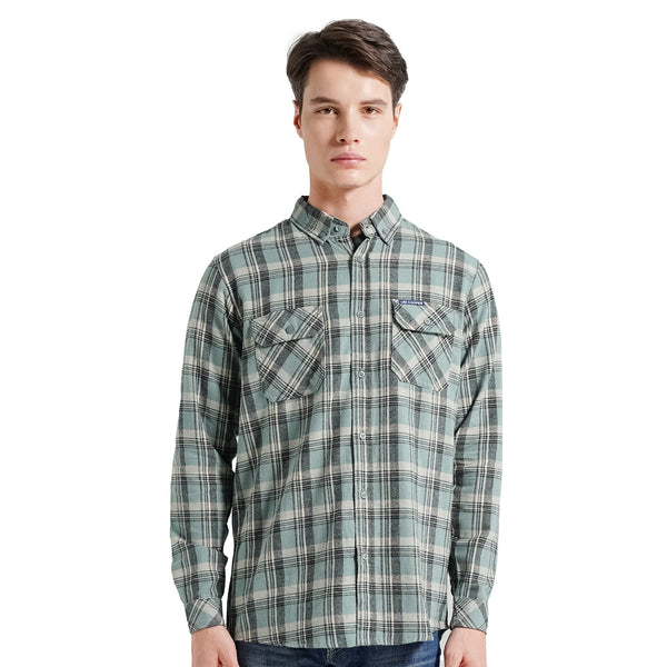 Lee Cooper Long Shirt Flannel Aldred Light Green