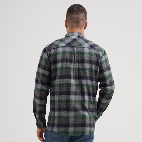 Lee Cooper Long Shirt Flannel Riley Olive