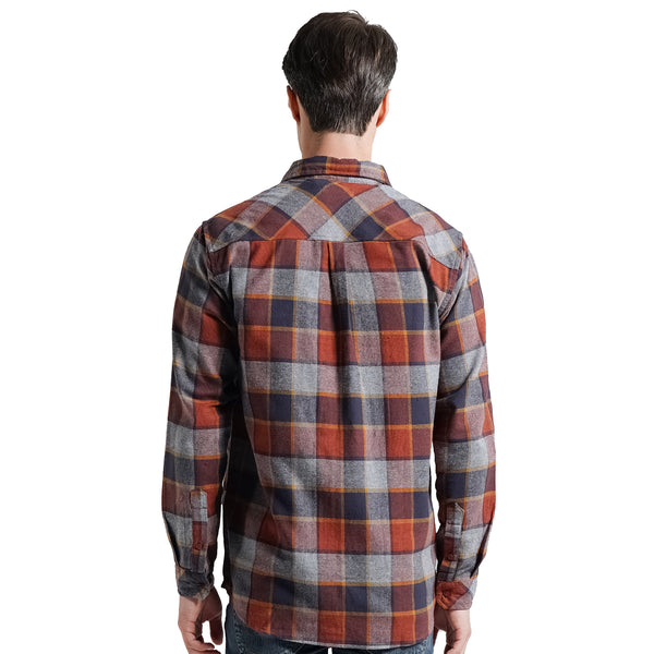 Lee Cooper Long Shirt Flannel Riley Orange