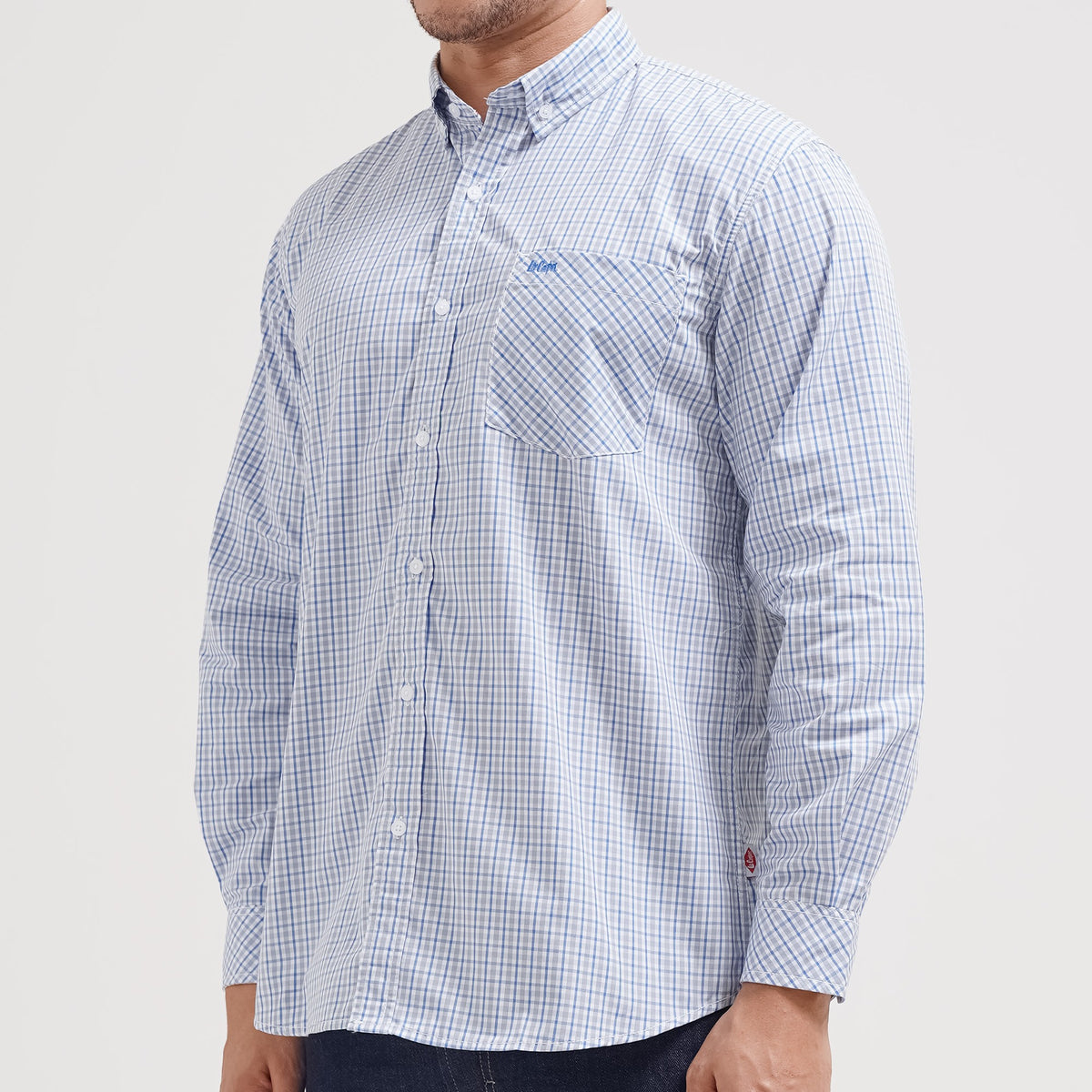 Lee Cooper Long Shirt Kenny Misty Blue
