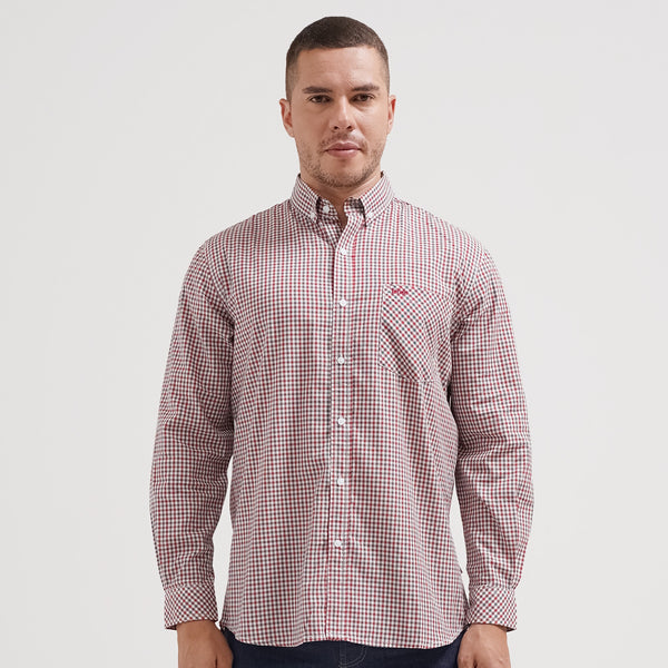 Lee Cooper Long Shirt Kenny Red Green