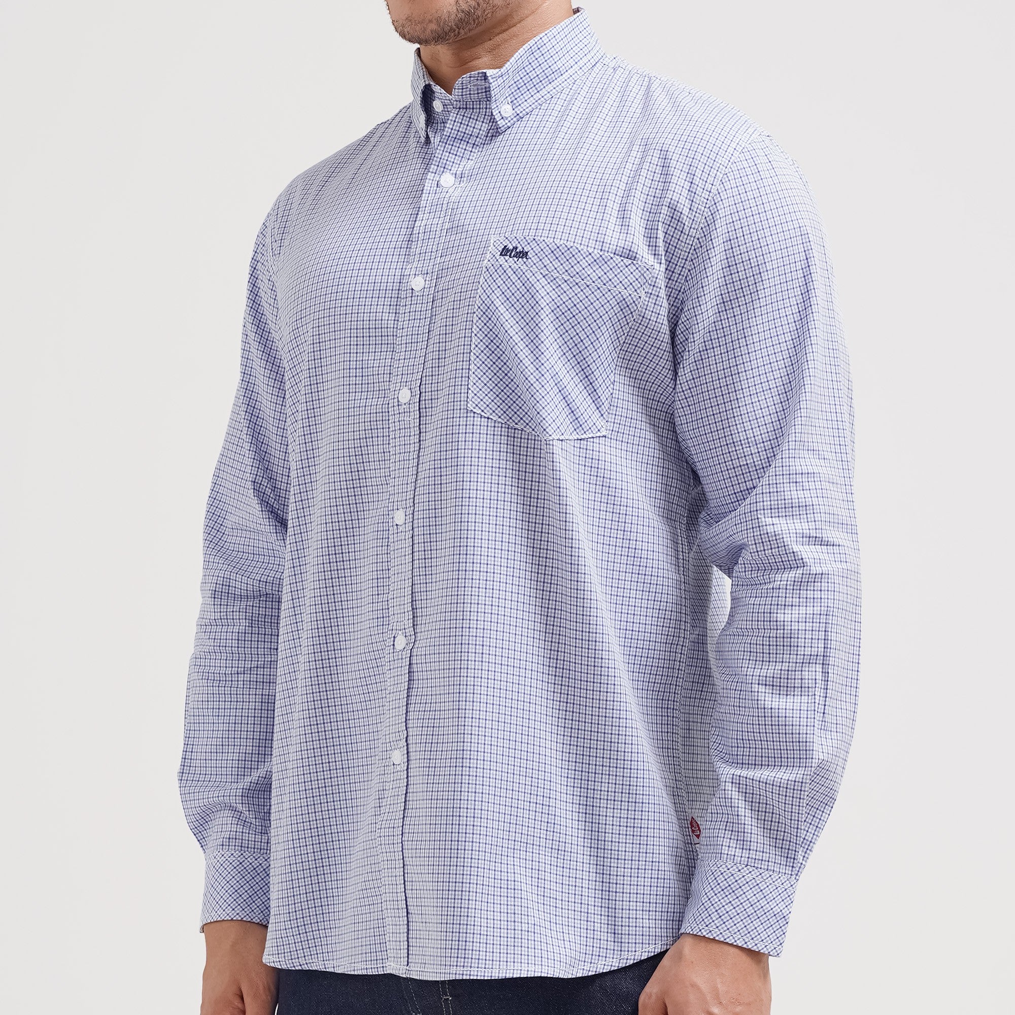 Lee Cooper Long Shirt Kenny White Blue
