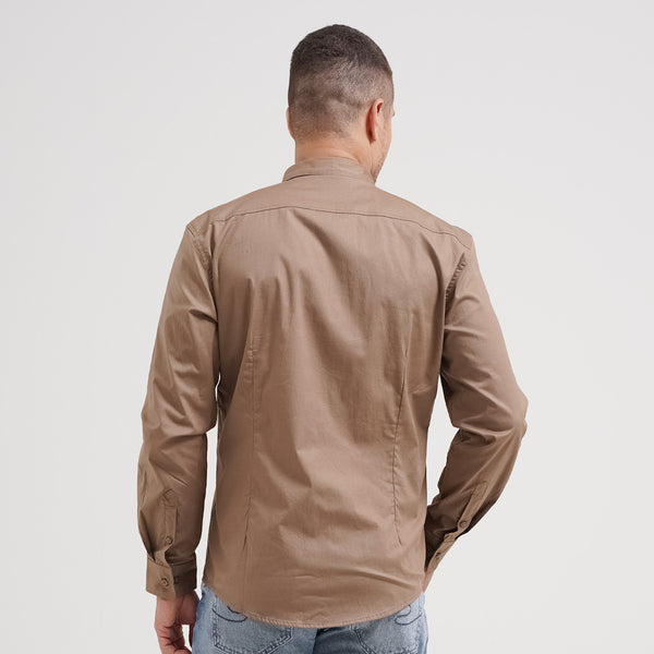 Lee Cooper Long Shirt Oswald Brown