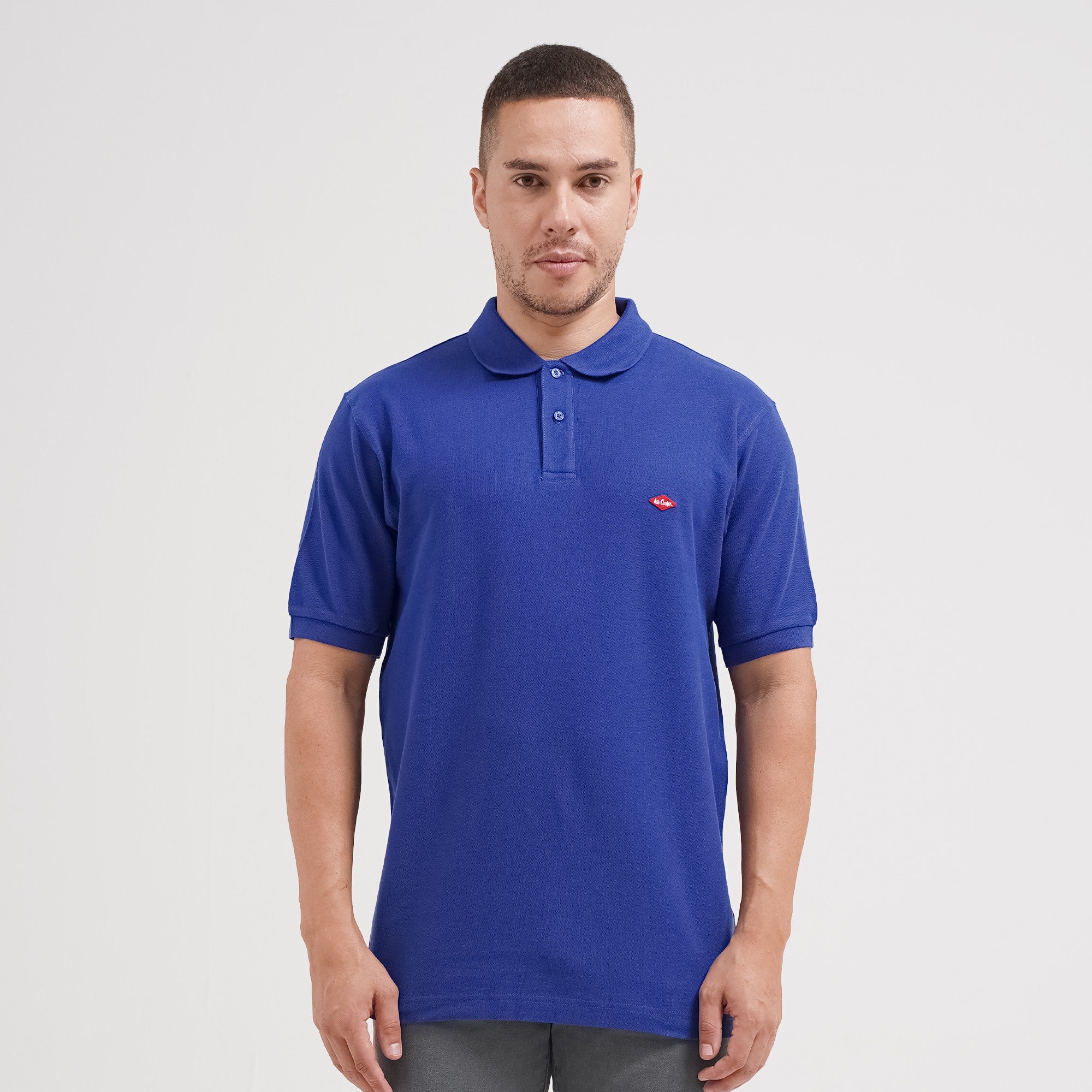 Lee Cooper Polo Shirt Basic Diamond Logo Blue