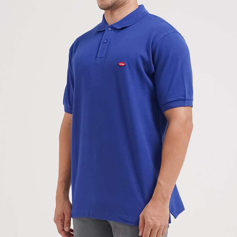 Lee Cooper Polo Shirt Basic Diamond Logo Blue