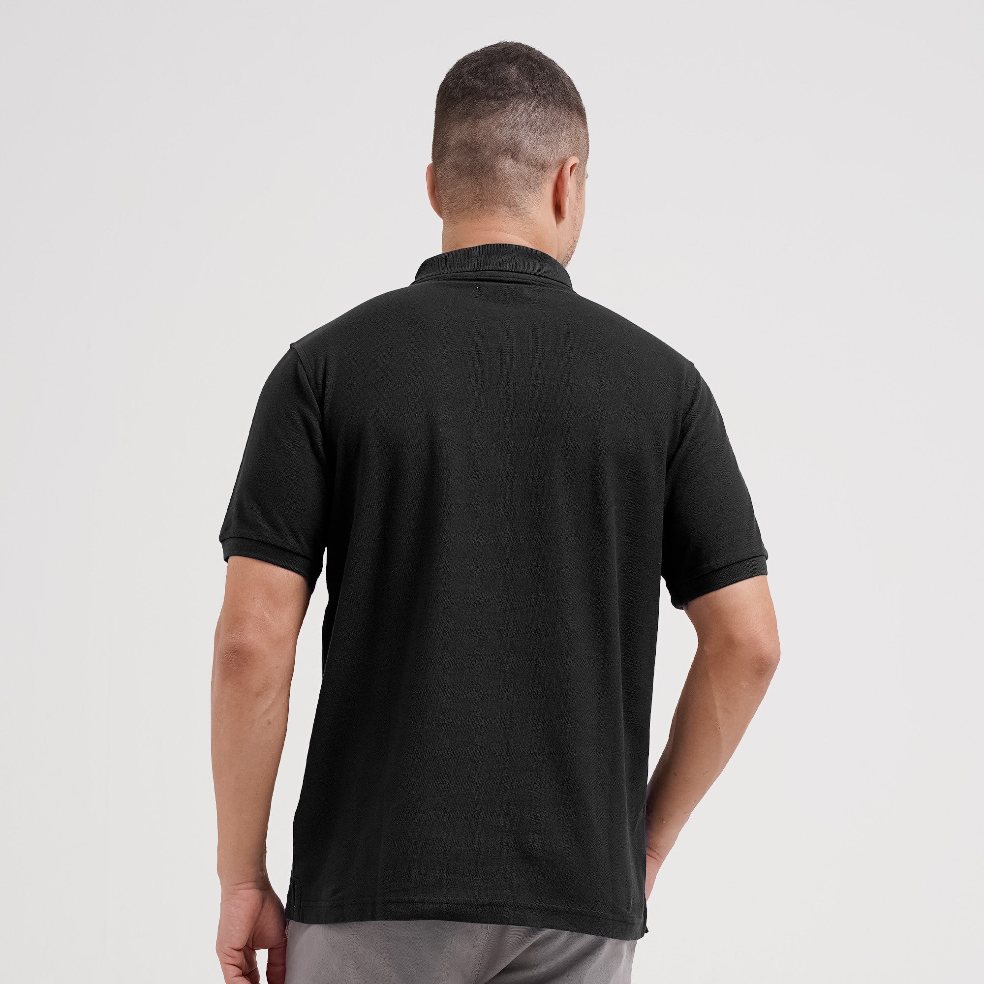 Lee Cooper Polo Shirt Basic Diamond Logo Black