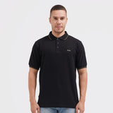Lee Cooper Polo Shirt Stripe Color Logotype Green Black